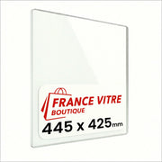 445 x 425 x 4 mm - Vetro per stufa a legna - vetro camino di ricambio - vetro per caminetto resistente al fuoco - France Vitre