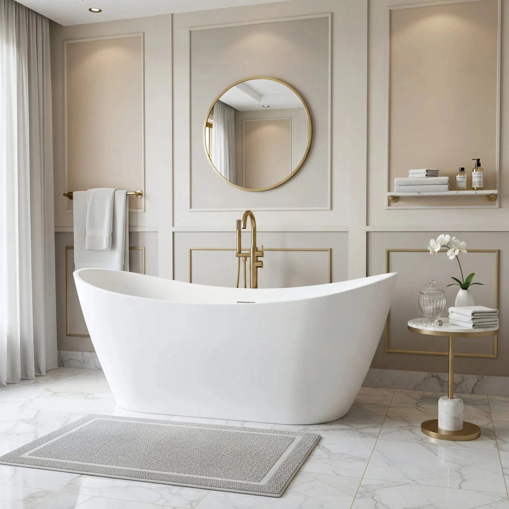 Vasca Bagno Da Terra Rea Ferrano 160 Copritappo bianco