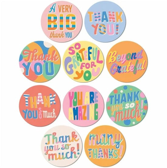 Etichette Stickers 600 pezzi - Multicolore - Etichette Autoadesive - Stickers di Ringraziamento - 3,8 cm - Personalizzazione
