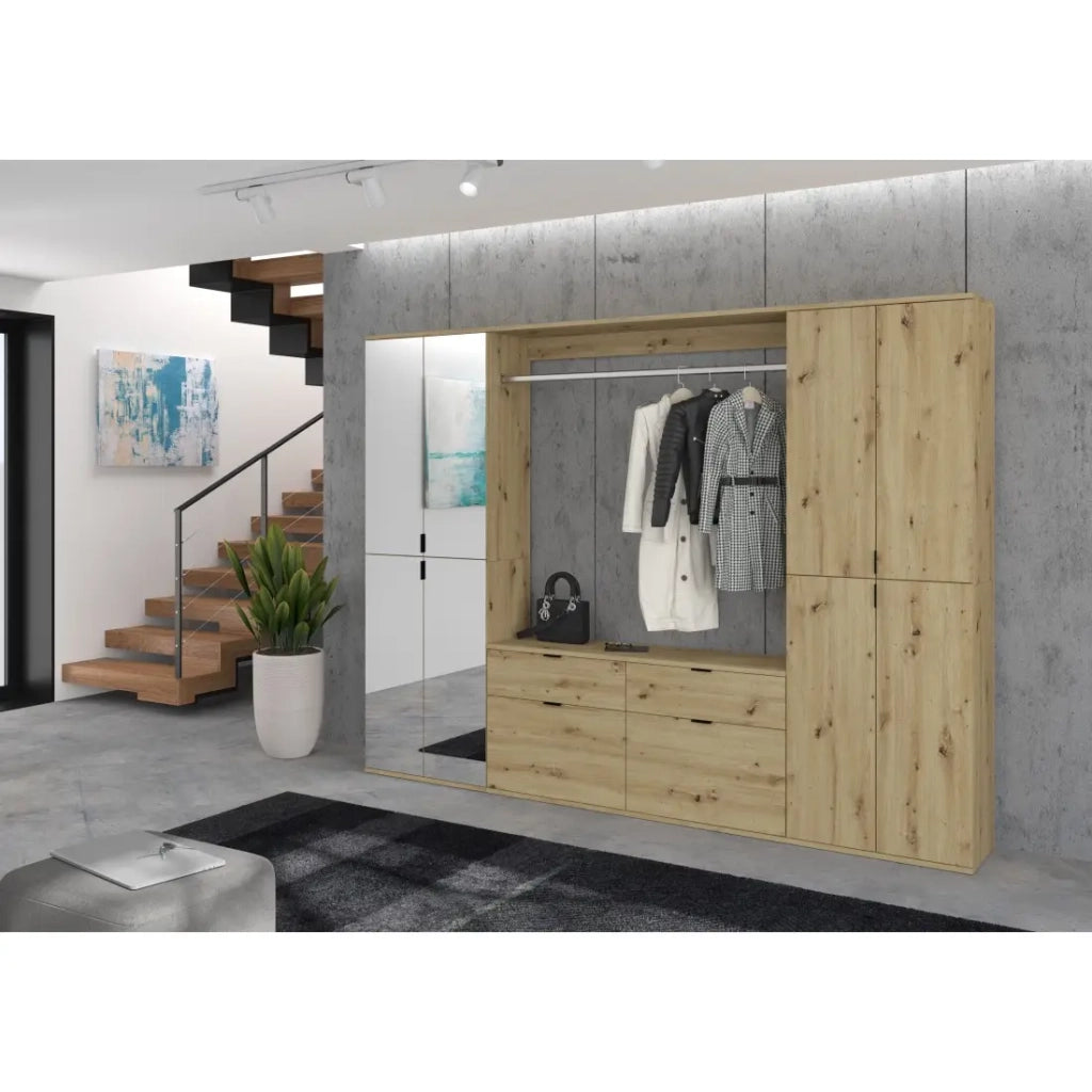 Mobiletto con 4 cassetti - Rovere chiaro - BODITE