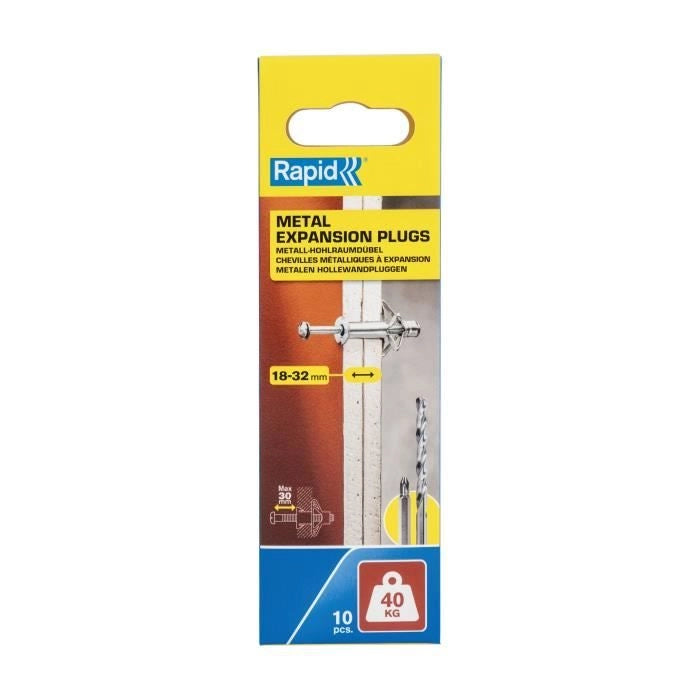 Blister da 10 pezzi. tasselli ad espansione metallici 11x65 viti m5x74 5001551 rapidi