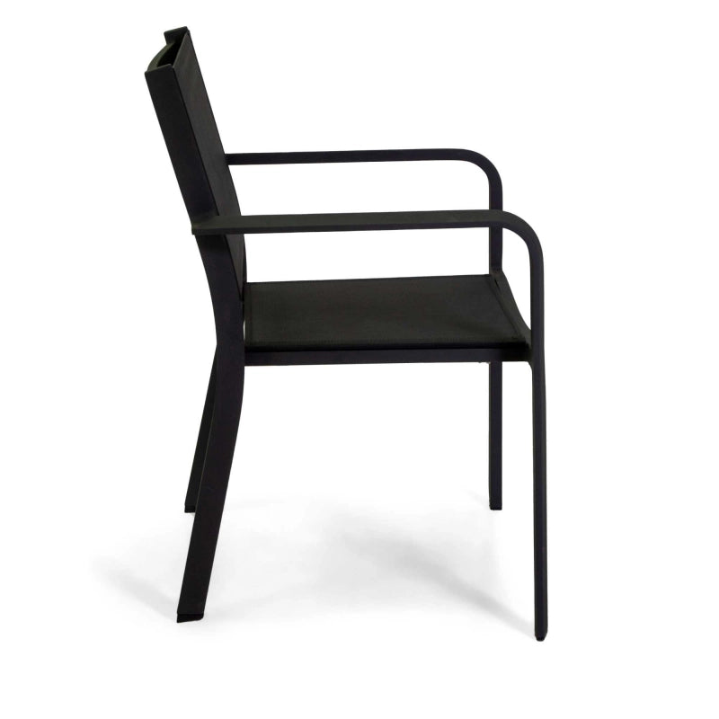 Poltrona alluminio textilene El Paso antracite cm 55x61h84,5