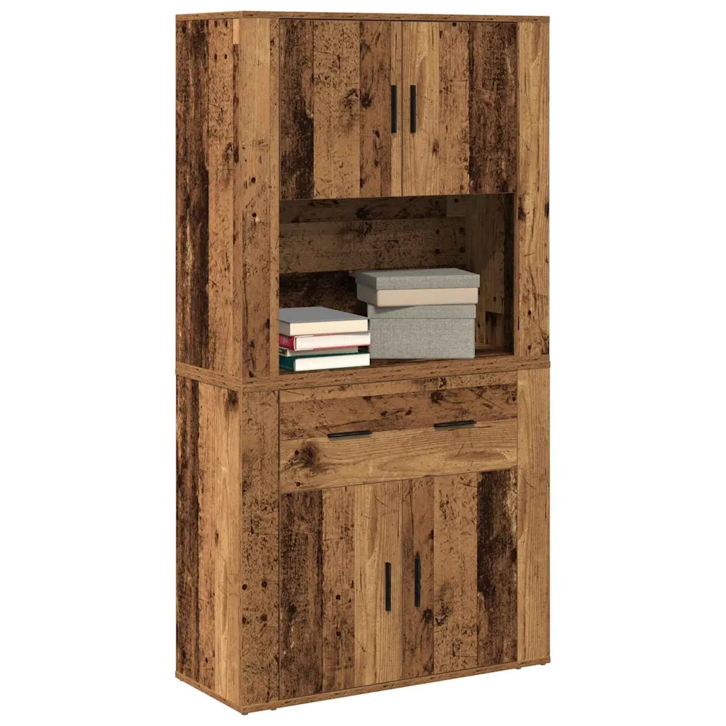 Highboard Legno vecchio 80 x 33 x 150 cm Legno multistrato 3334340