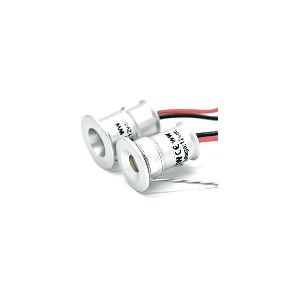 Trade Shop - 9 X Mini Faretto A Led Da Incasso 1w Cree Cob Silver Cielo Stellato Punto Luce -