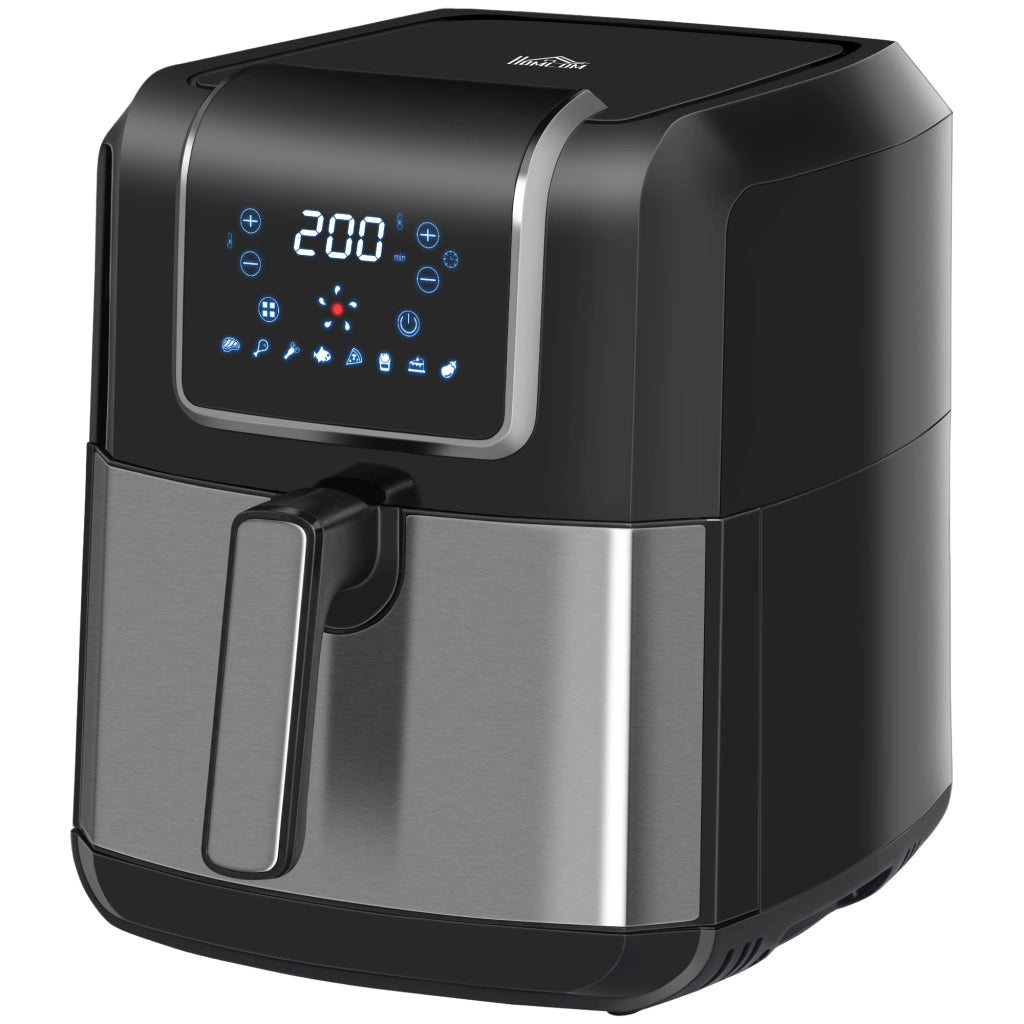 Friggitrice ad Aria 6,5L ¨C Xylo ¨C 1700W, 8 Programmi, Display LED Touch, Antiaderente, Nero