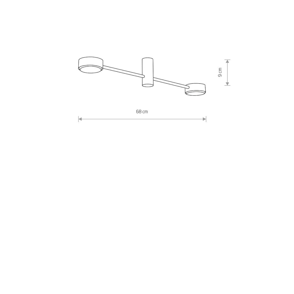 Plafoniera soffitto Nowodvorski Orbit bianca metallo 2xGX53