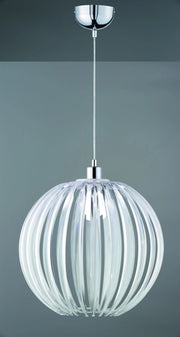 ZUCCA SOSPENSIONE PALLA ACRILICO TRASPARENTE D.40CM 1 LUCE ATTACCO E27
