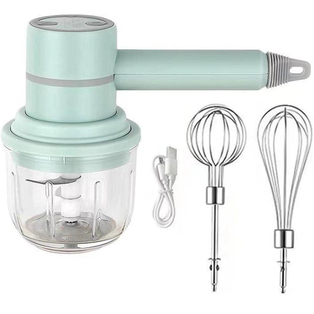 Trade Shop - Set Frullatore A Immersione In Acciaio Inox Portatile Per Preparazione Alimenti -