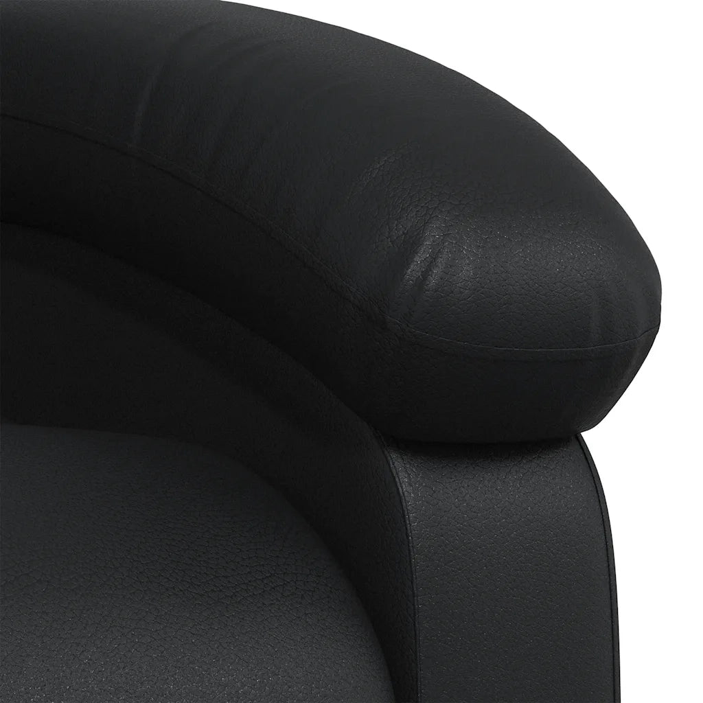 Poltrona Reclinabile Nera in Similpelle 371713