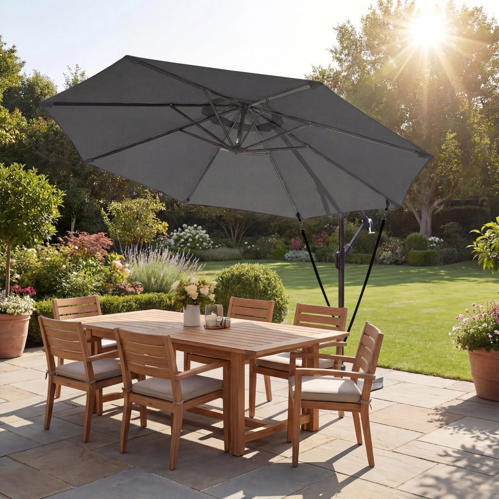 Ombrellone da Giardino ¨C Minimal ¨C Grigio Scuro