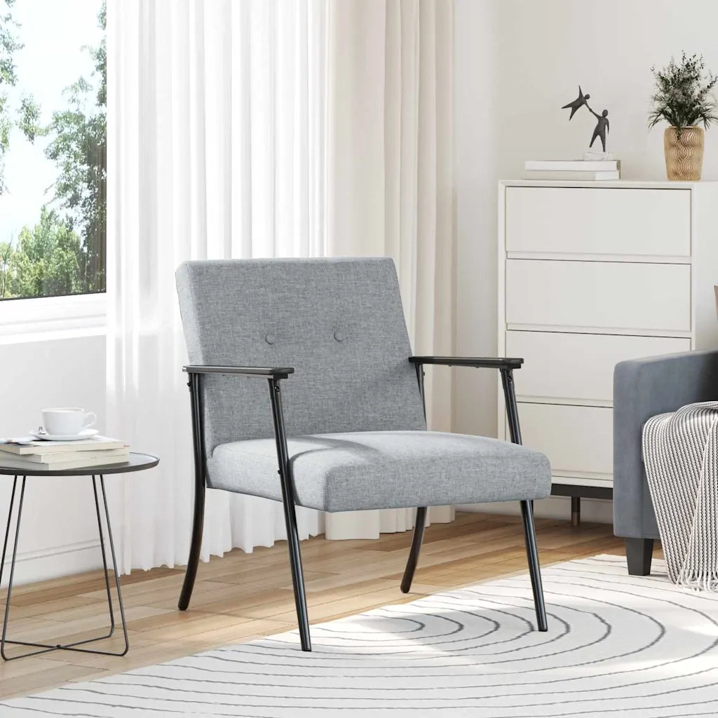 Poltrona | Sedia Relax Grigio chiaro Tessuto