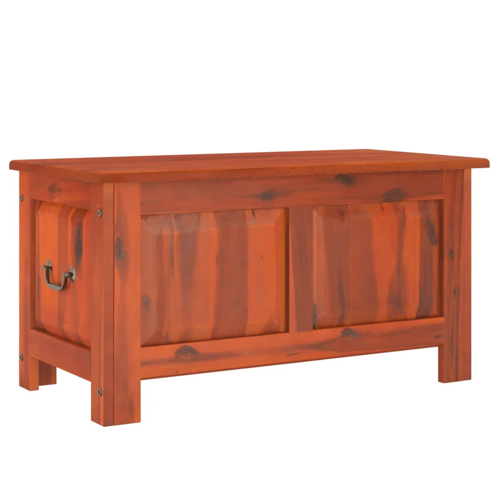 Cassapanca con Coperchio Marrone in Legno Massello di Acacia 364915
