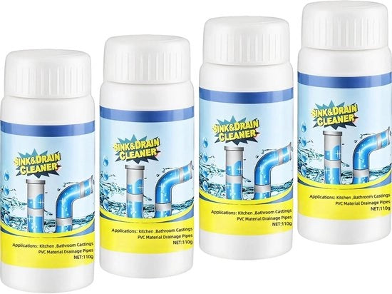 Pulitore di tubi Extra Potente - 4 Stuks - 110 g - Pulizia Profonda