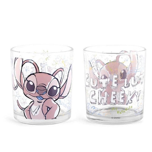 Bicchiere stitch&angel in vetro decorato cl 25 - Angel