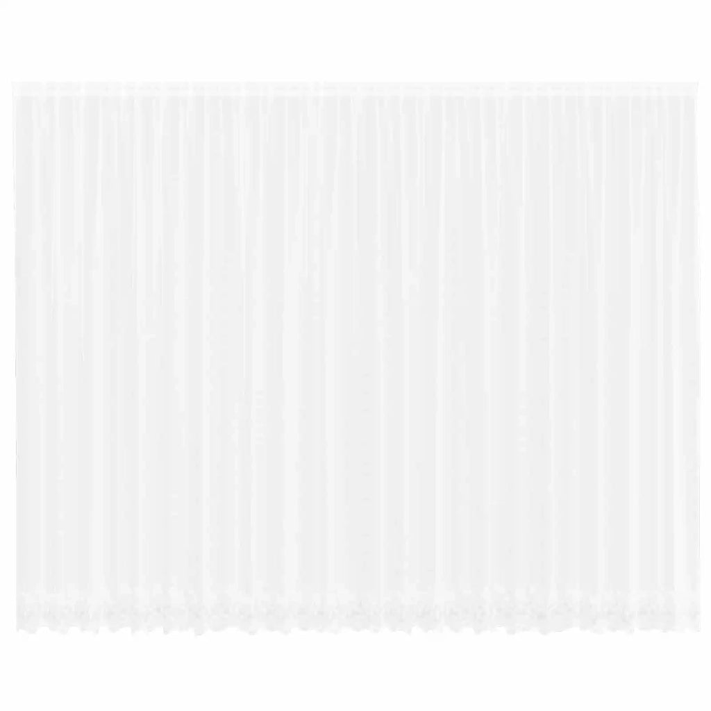 Tenda in Pizzo con tende Bianco 280 x 600 cm Poliestere 4107941