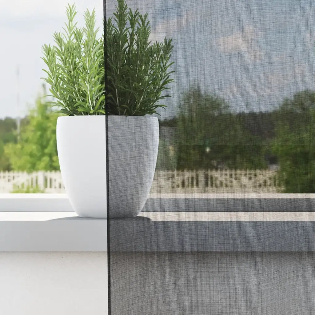 Tende in Voile con Tasche per Aste 2 pz Nero