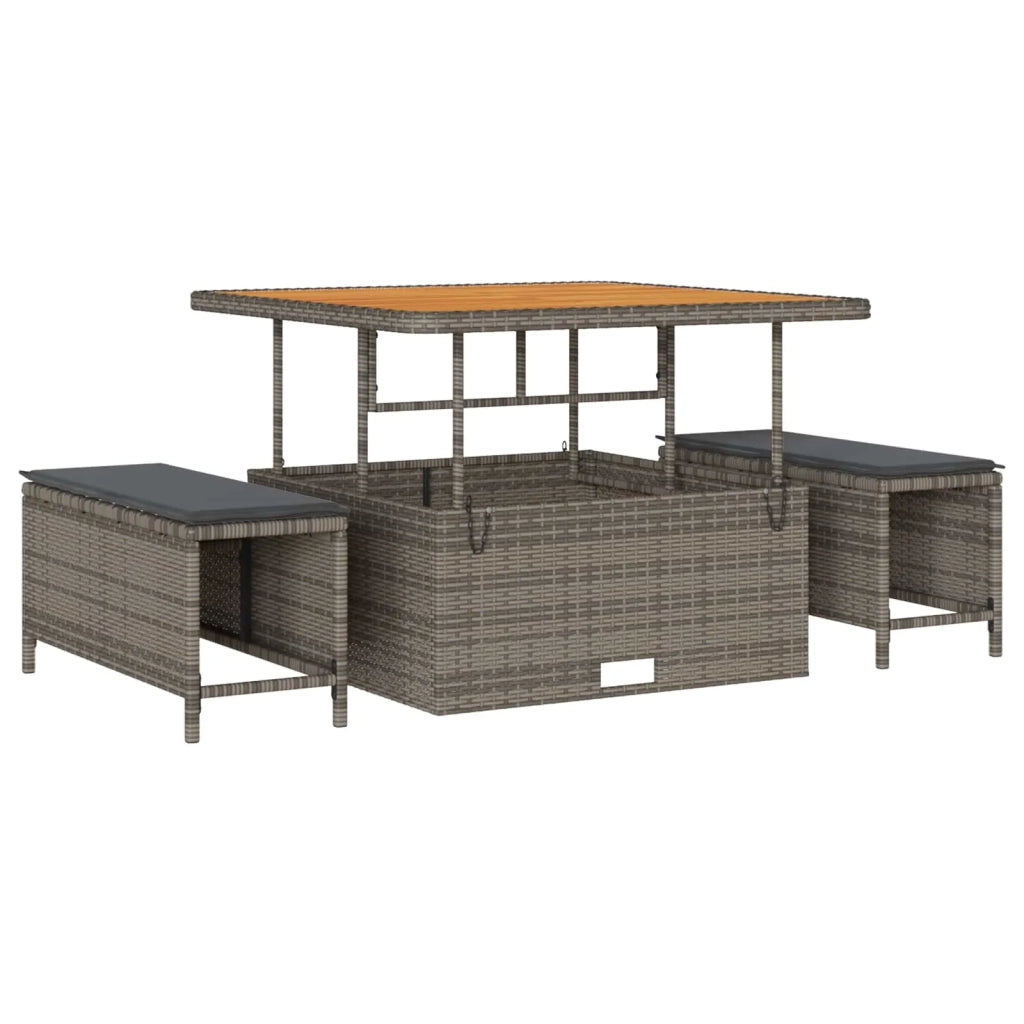 Set Divano da Giardino con cuscino 13 pcs Grigio 3363358