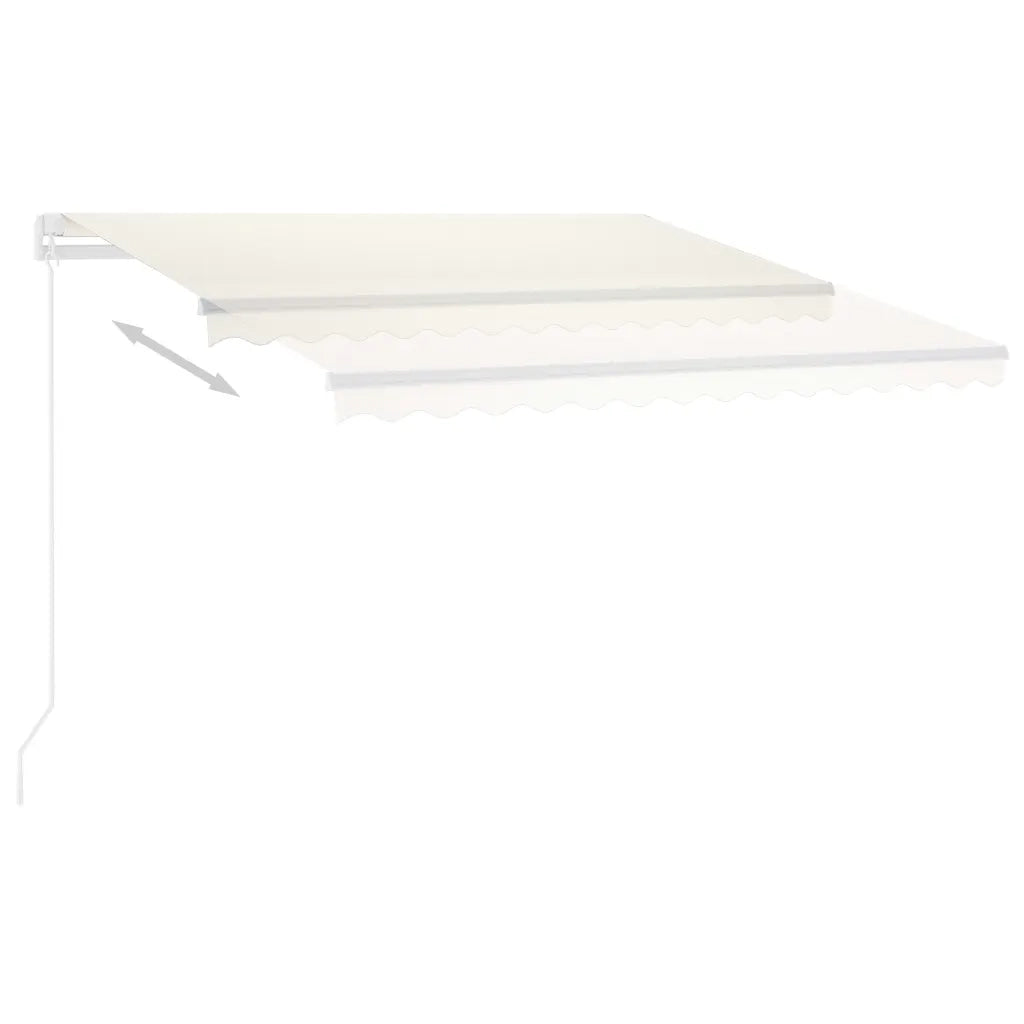 Tenda da Sole Automatica LED e Sensore Vento 350x250cm Crema