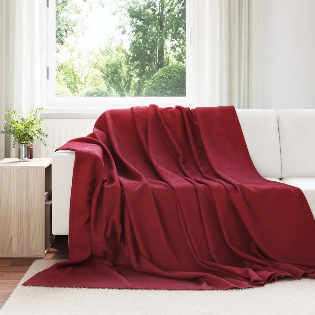 Coperta Rosso Bordeaux 240 x 220 cm Panno 42017031