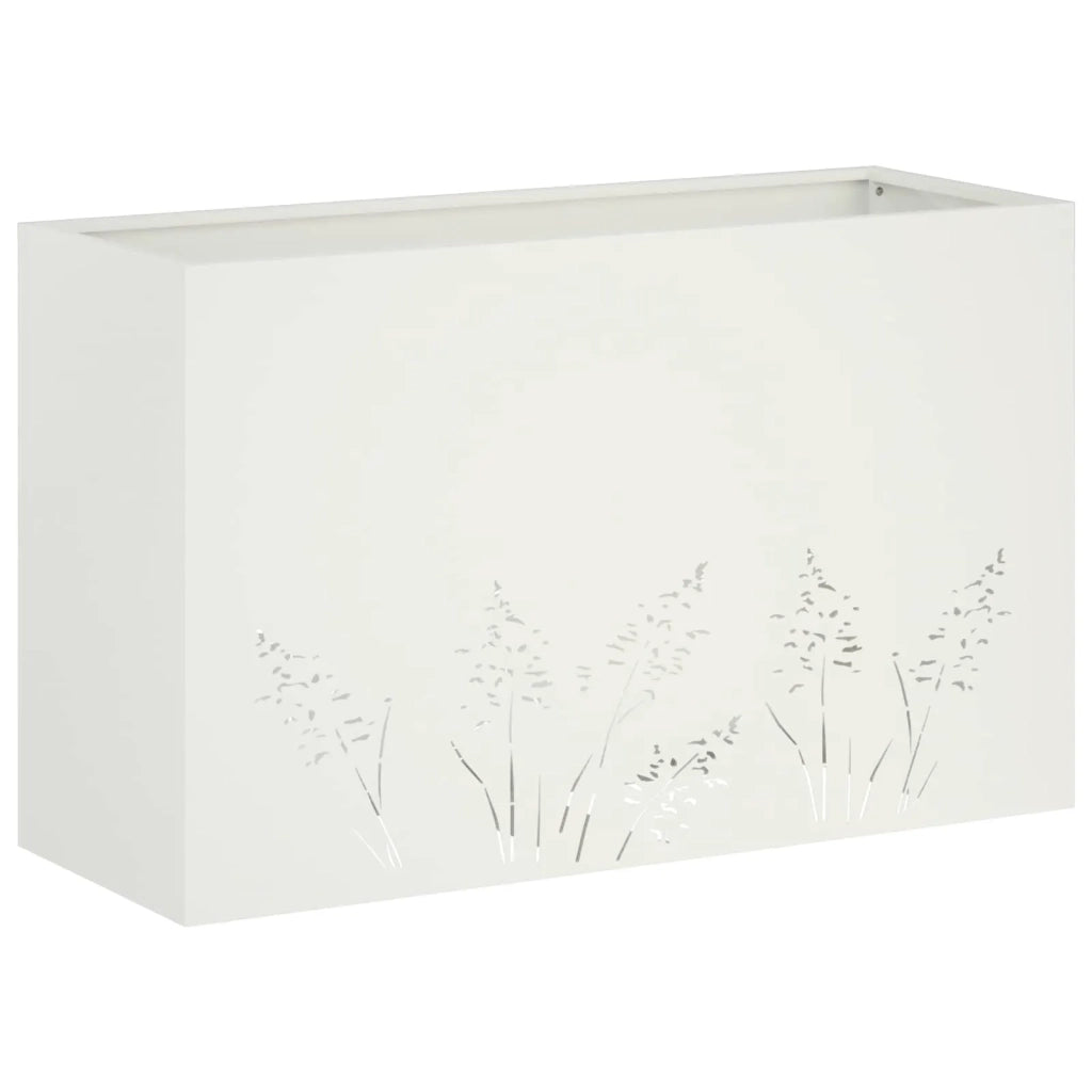 Vaso da giardino Bianco 80 x 20 x 49 cm 8005822