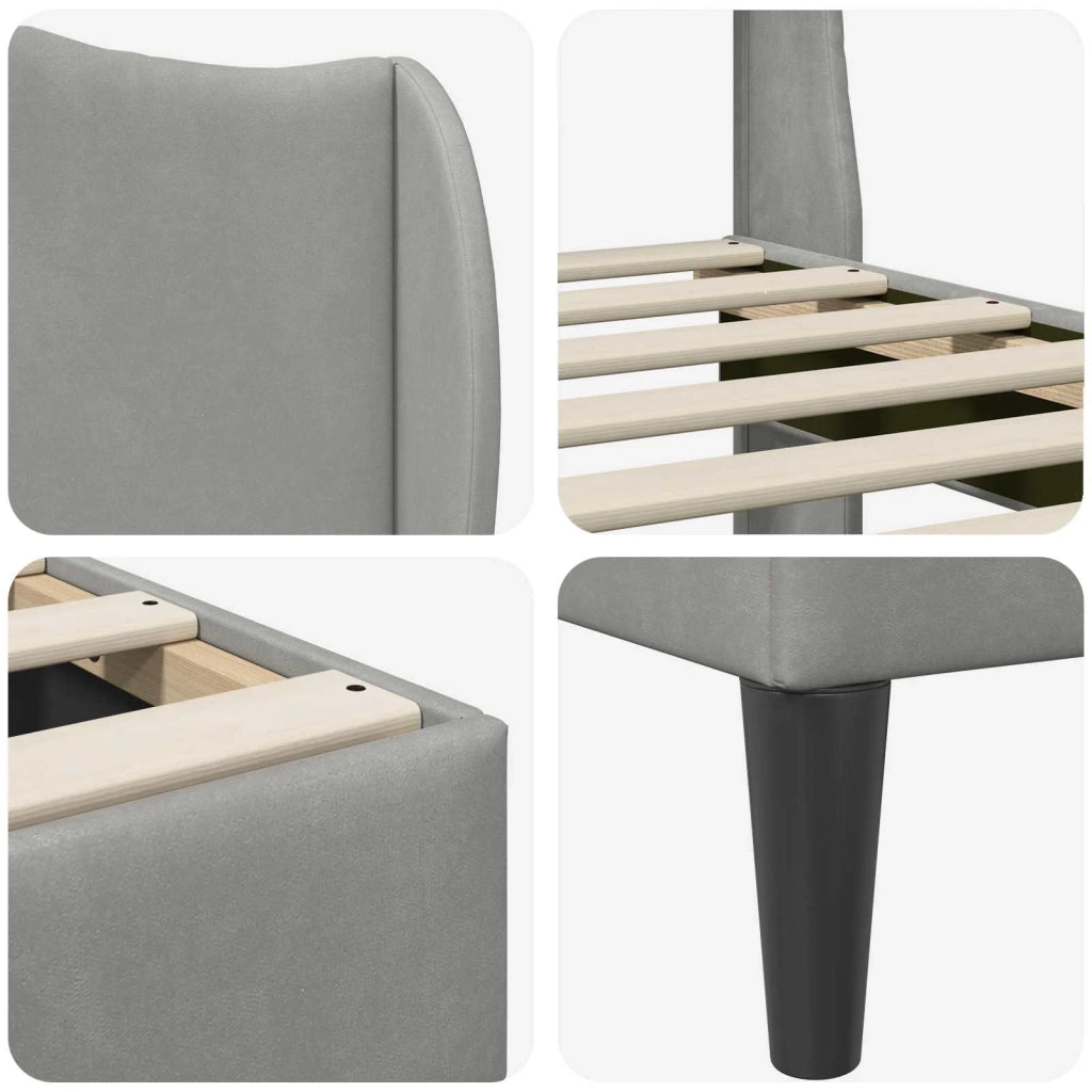Struttura del letto Grigio Chiaro 180 x 200 cm Velluto 42027935