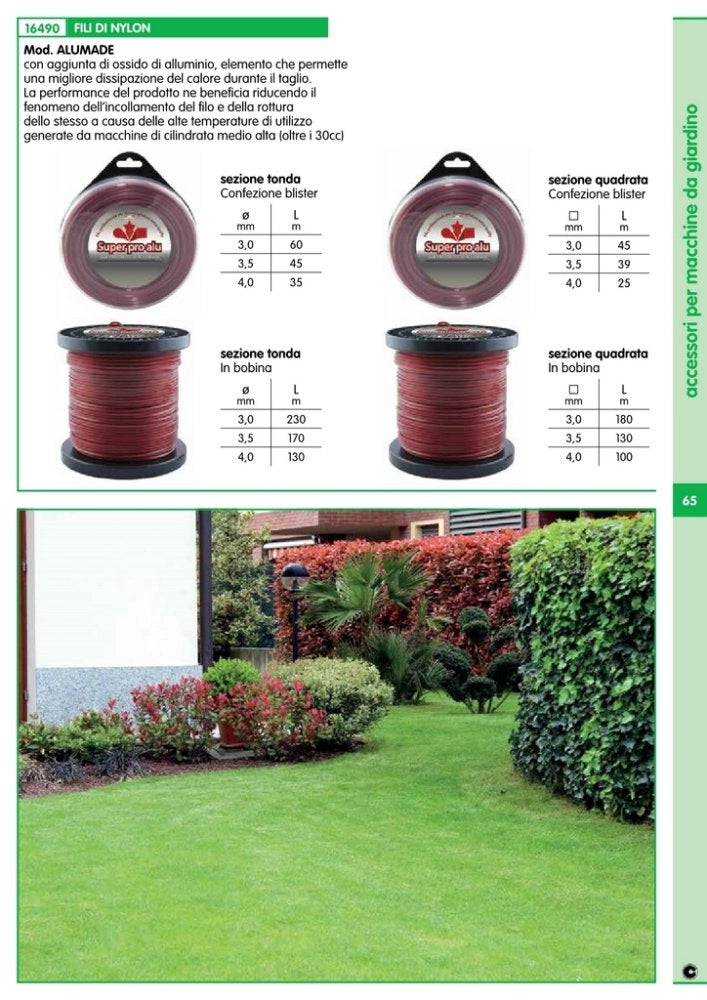1pz filo nylon alumade tondo 3x230mt (kg2-lb4) cod:ferx.93933