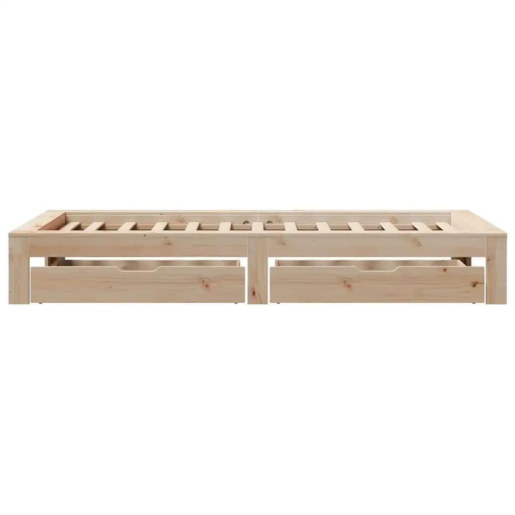 Giroletto senza Materasso-Struttura Letto 75x190 cm in Legno Massello di Pino 822233