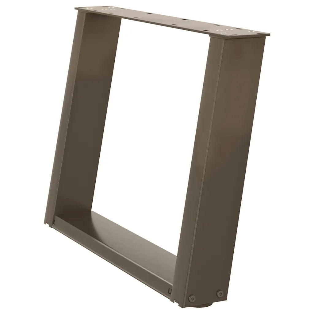 Gambe per Tavolino da Caffè a Forma di U 2 pz Acciaio Naturale 70x(42-43) cm Acciaio 4012775