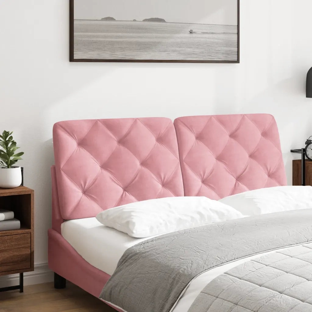 Cuscino Testiera-Cuscino per Testiera Rosa 120 cm in Velluto