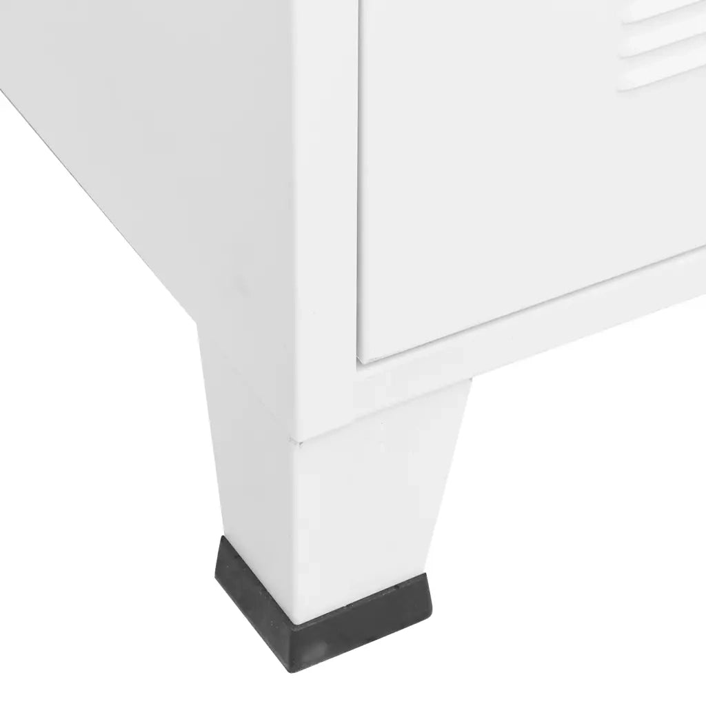 Mobile TV | Armadietto TV | Mobile Porta TV Industriale Bianco 105x35x42 cm in Metallo