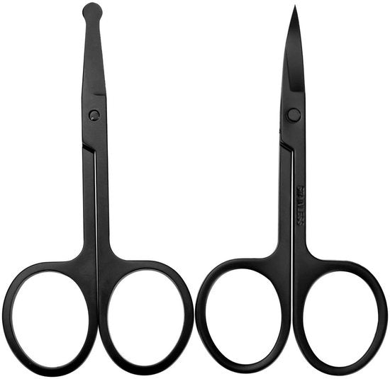 Set di due schiacci scheggia per depilazione - Accompagna l'epilatore per la cura del naso e delle orecchie - Sicuro grazie a bordi arrotondati - Taglio preciso - Set di due pezzi - Scheggia da pulizia
