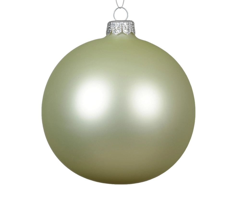 Box 4 Palline Vt Bianco Menta opaco 10cm