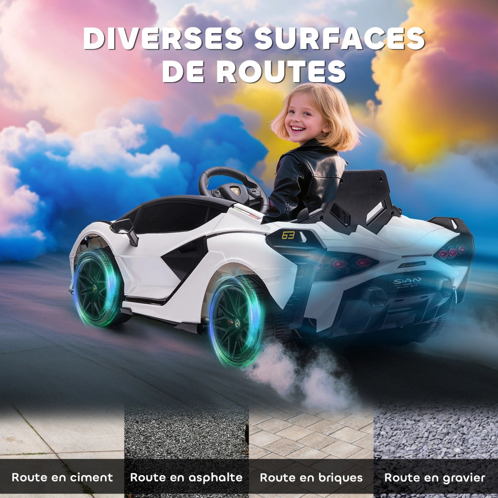 Auto elettrica per Bambini Lamborghini Sian ¨C Minimal ¨C Bianco