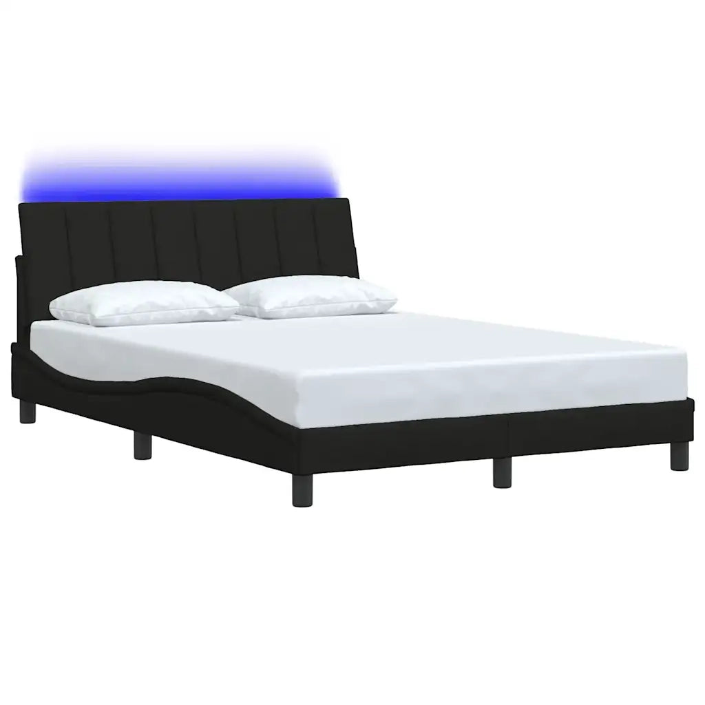 Letto matrimoniale | Letto per adulti | Giroletto senza Materasso Hanko Nero 120x200 cm Tessuto