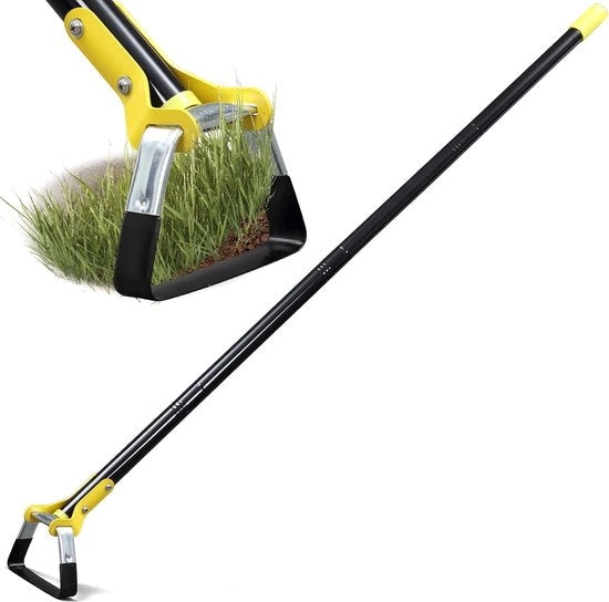 Hoeker multifunzione con lama metallica, 182 cm, erbaio, attrezzo da giardino, metallo con lama affilata, hoe per giardino multifunzione, attrezzo da giardino per smuovere, aerare e spazzare il terreno