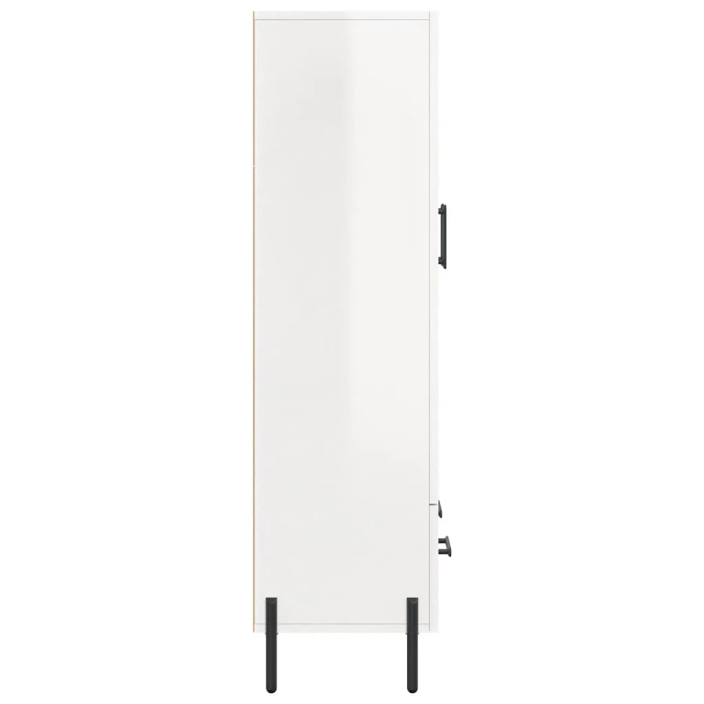 Buffet credenza cassettiera mobiletto mobile contenitore organizer cucina soggiorno finitura lucida 69,5 x 31 x 115 cm legno ingegnerizzato bianco 02_0032997