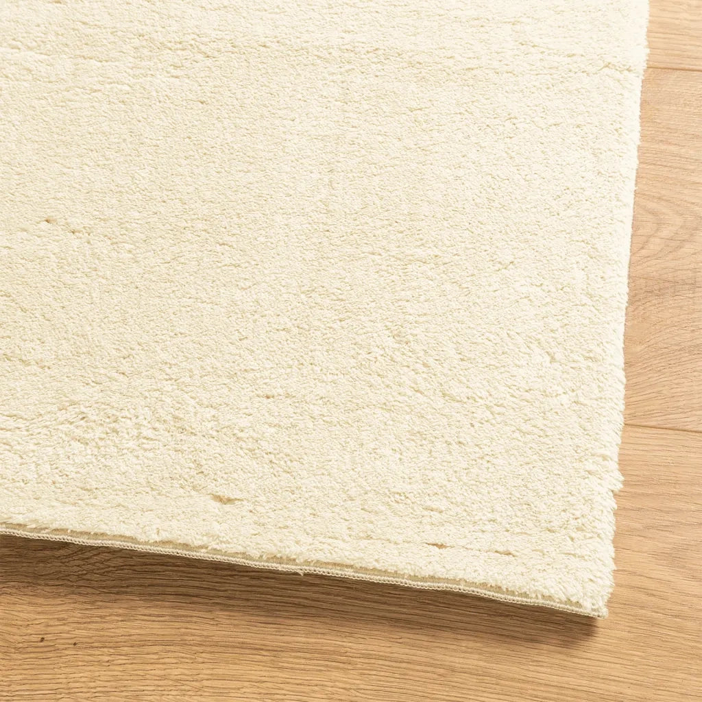 Tappeto a Pelo Corto HUARTE Morbido e Lavabile Crema 240x240 cm 375044