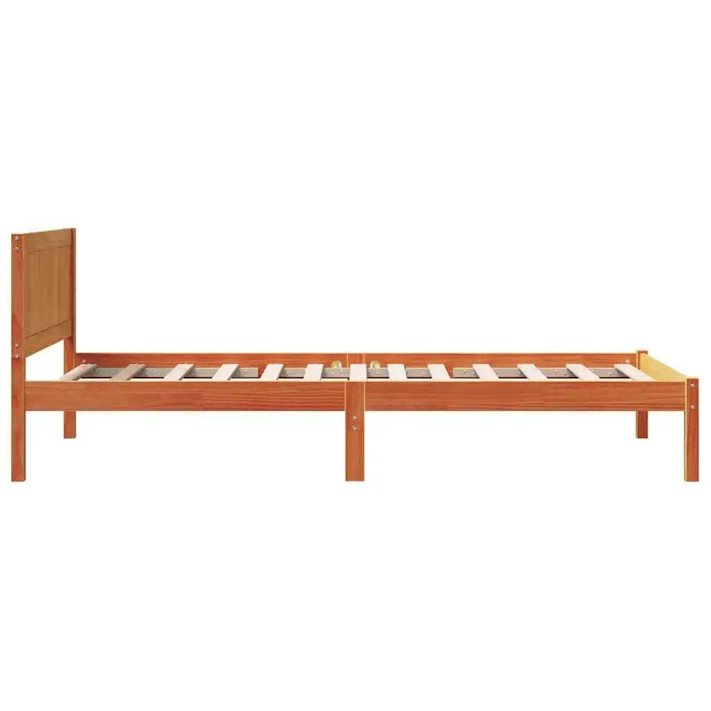 Letto singolo | Letto per adulti | Struttura del letto Marrone 100 x 200 cm Legno massello di pino