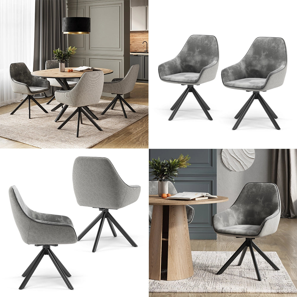 Vicco Lounge chair Grigio Set di 2