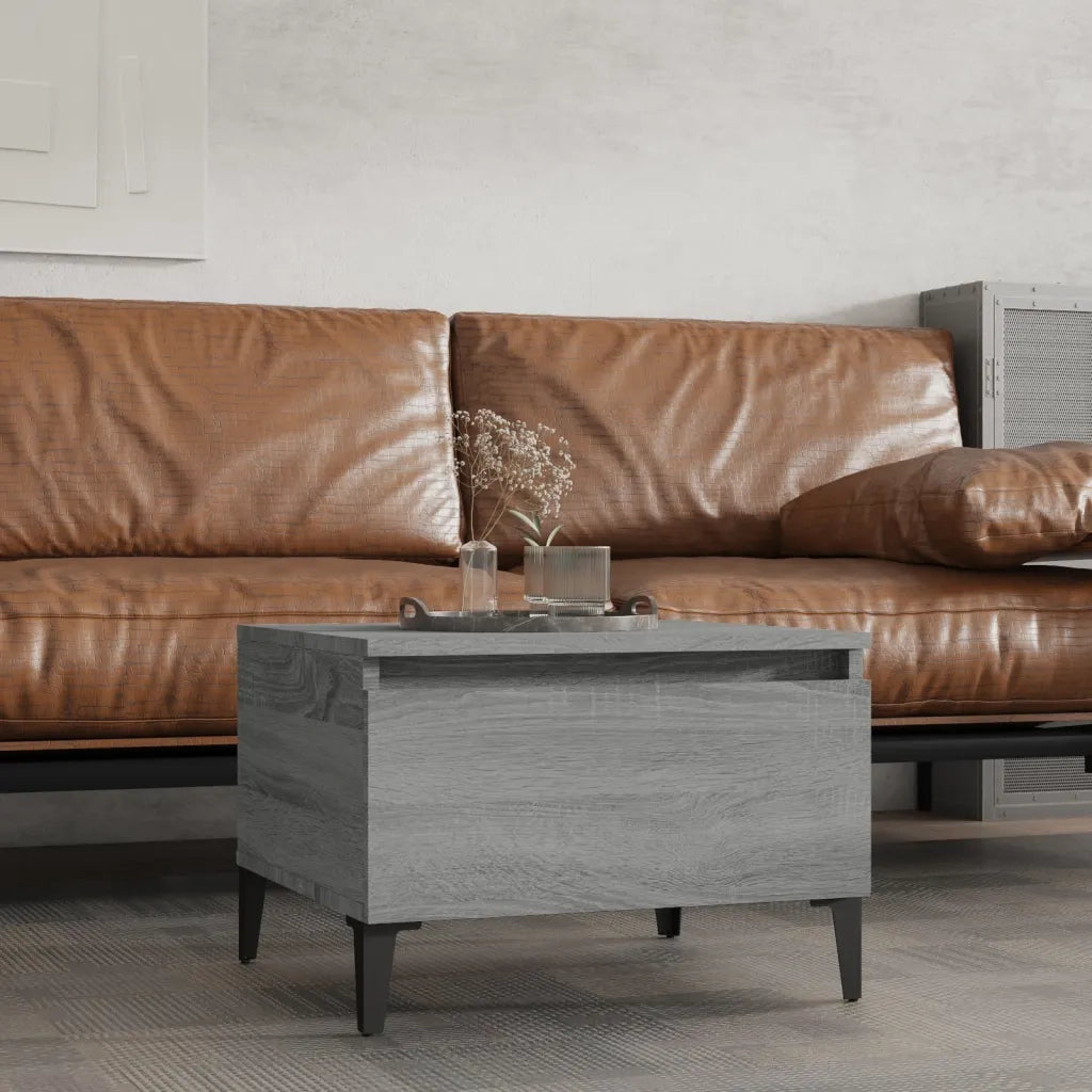 Tavolino-Tavolino da soggiorno-Tavolo Grigio Sonoma 50x46x35 cm in Legno Multistrato 633685