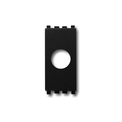 VI-ARK-B ADATTATORE PER LA SERIE CIVILE ARKE BLACK ® DI COLORE NERO CON 1 FORO PER LE PRESE A 1 USCITA (SPI E SPF)
