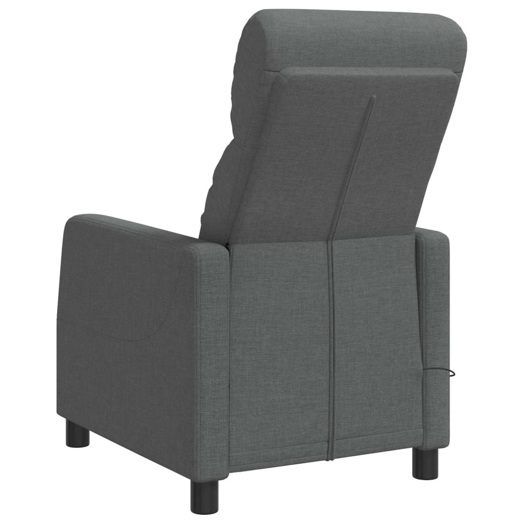Poltrona Massaggiante Grigio Scuro Tessuto 42035098