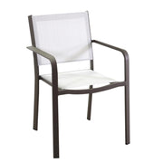 Poltrona alluminio textilene El Paso marrone cm 55x61h43/84,5