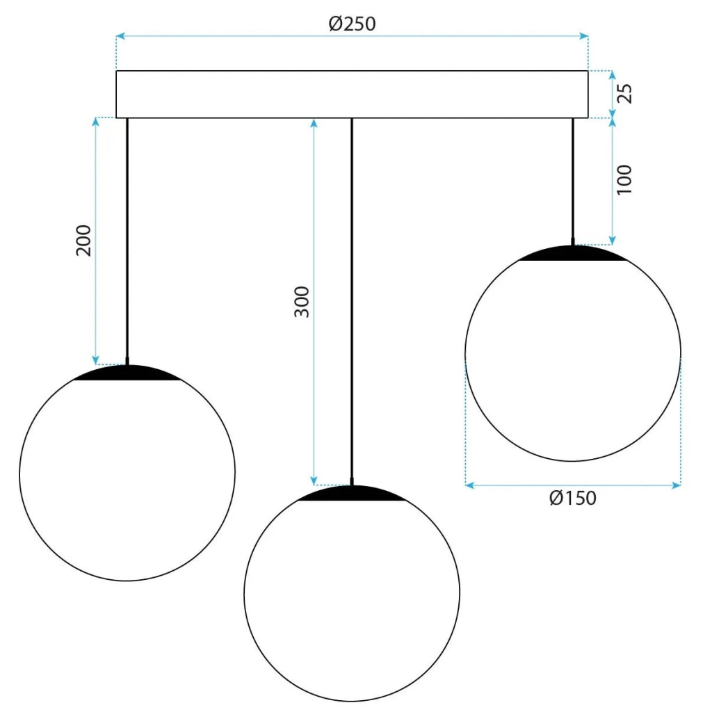 Lampada APP1815-3CPR Black