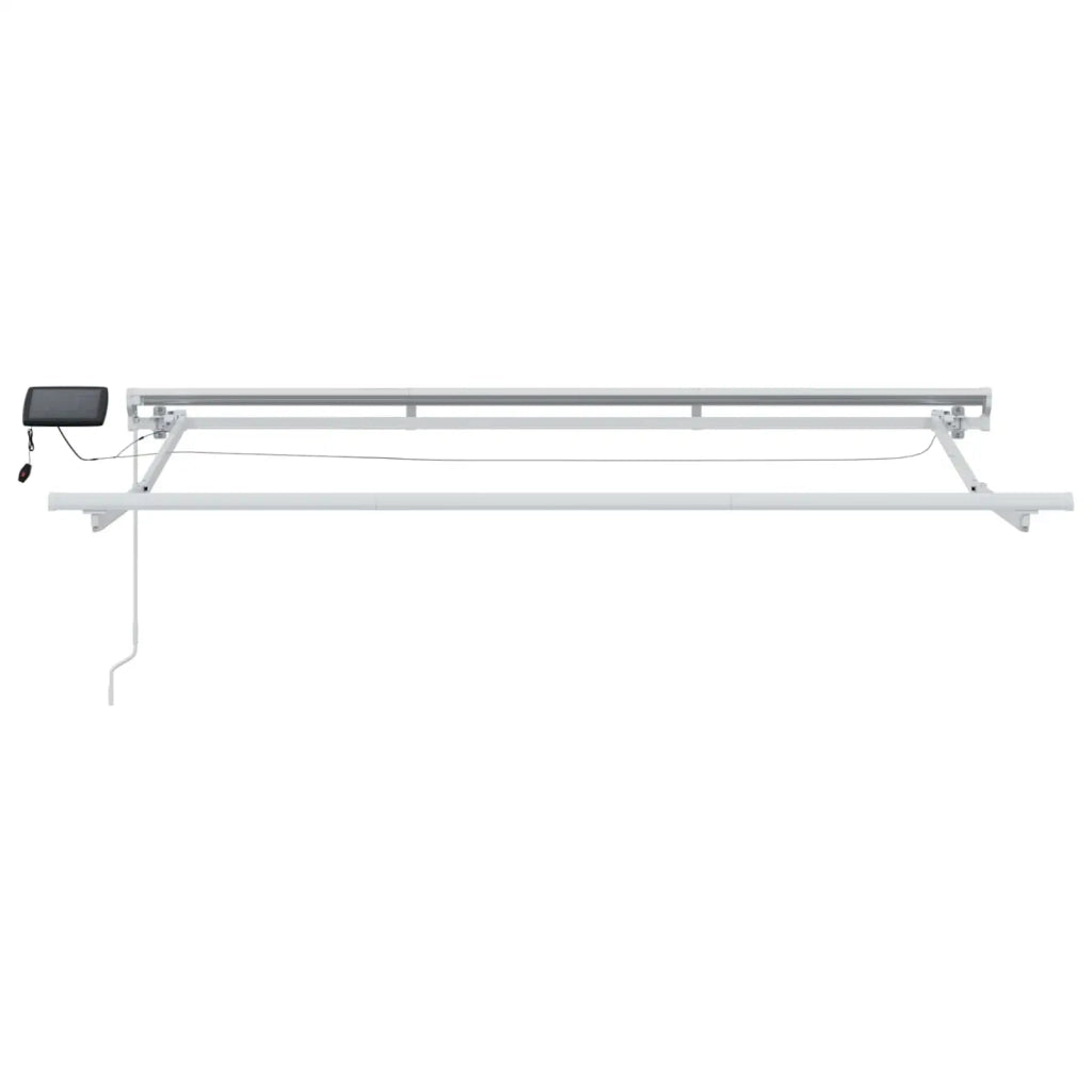 Cornice per Tenda Manuale con LED Blu e Bianco 3 x 2 m