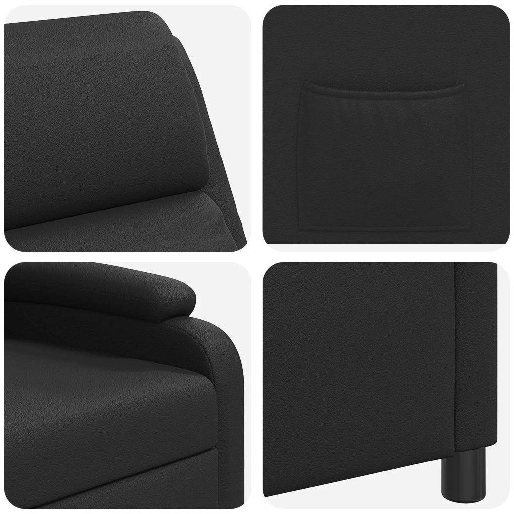 Poltrona reclinabile Nero Similpelle 42034841
