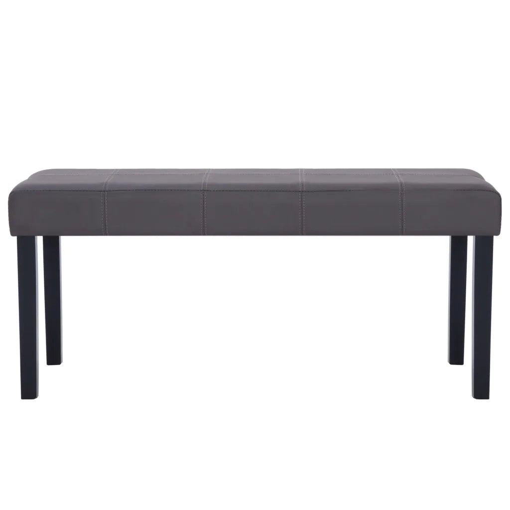 Panca-Sgabello 106 cm Grigia in Similpelle