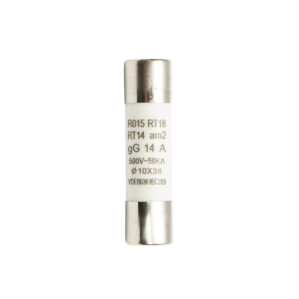 Sicurezza fusibile cilindrica 14A, RT14, 10x38mm Breckner Germany