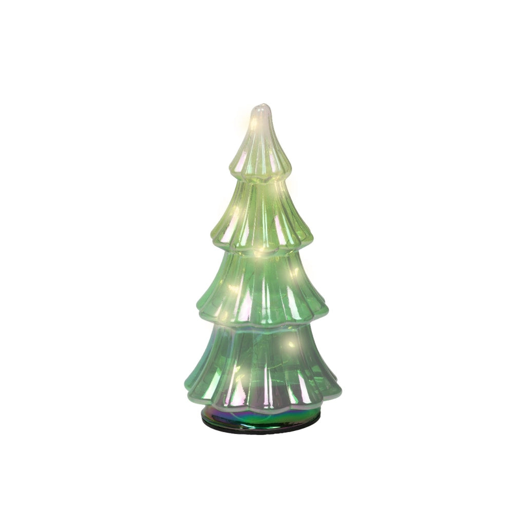 Albero Vt verde c/LED d9x17cm