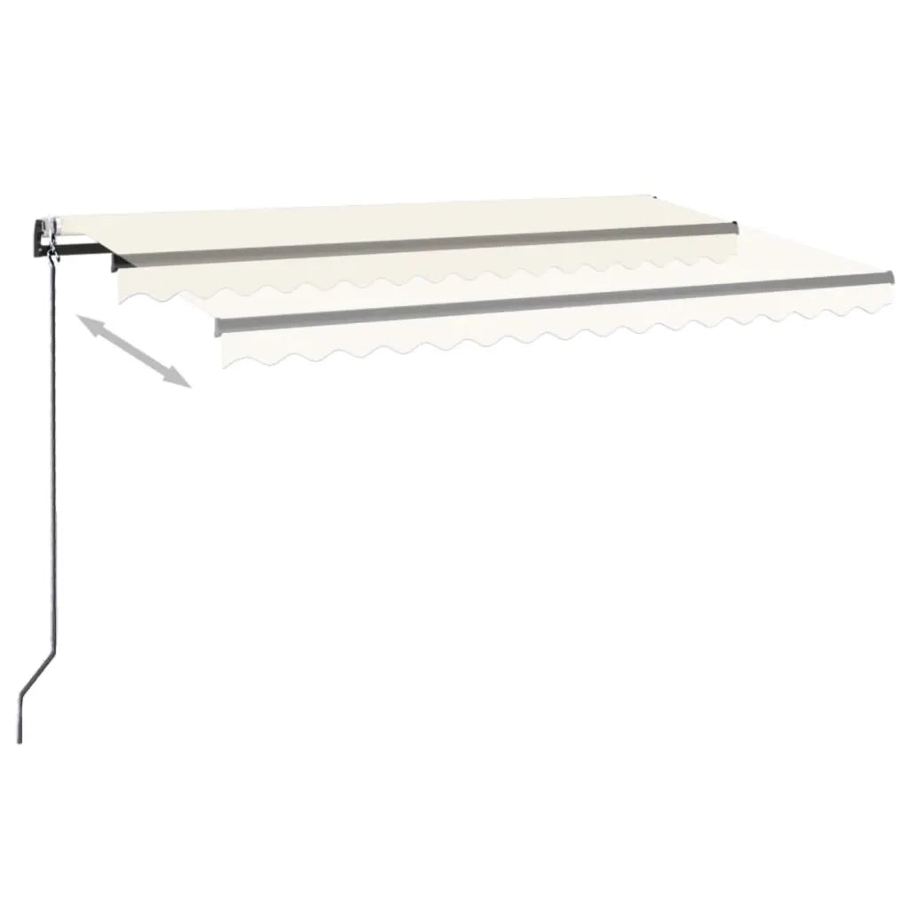 Tenda Automatica con Sensore Vento e LED 450x300 cm Crema 3069132